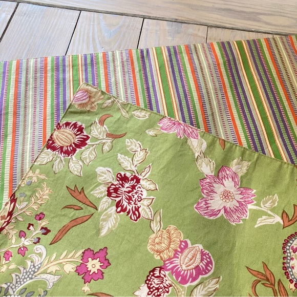 PIER 1 IMPORTS Placemat Floral Paisley Stripes 14 inches x 20 inches Set of 2 - Picture 9 of 10